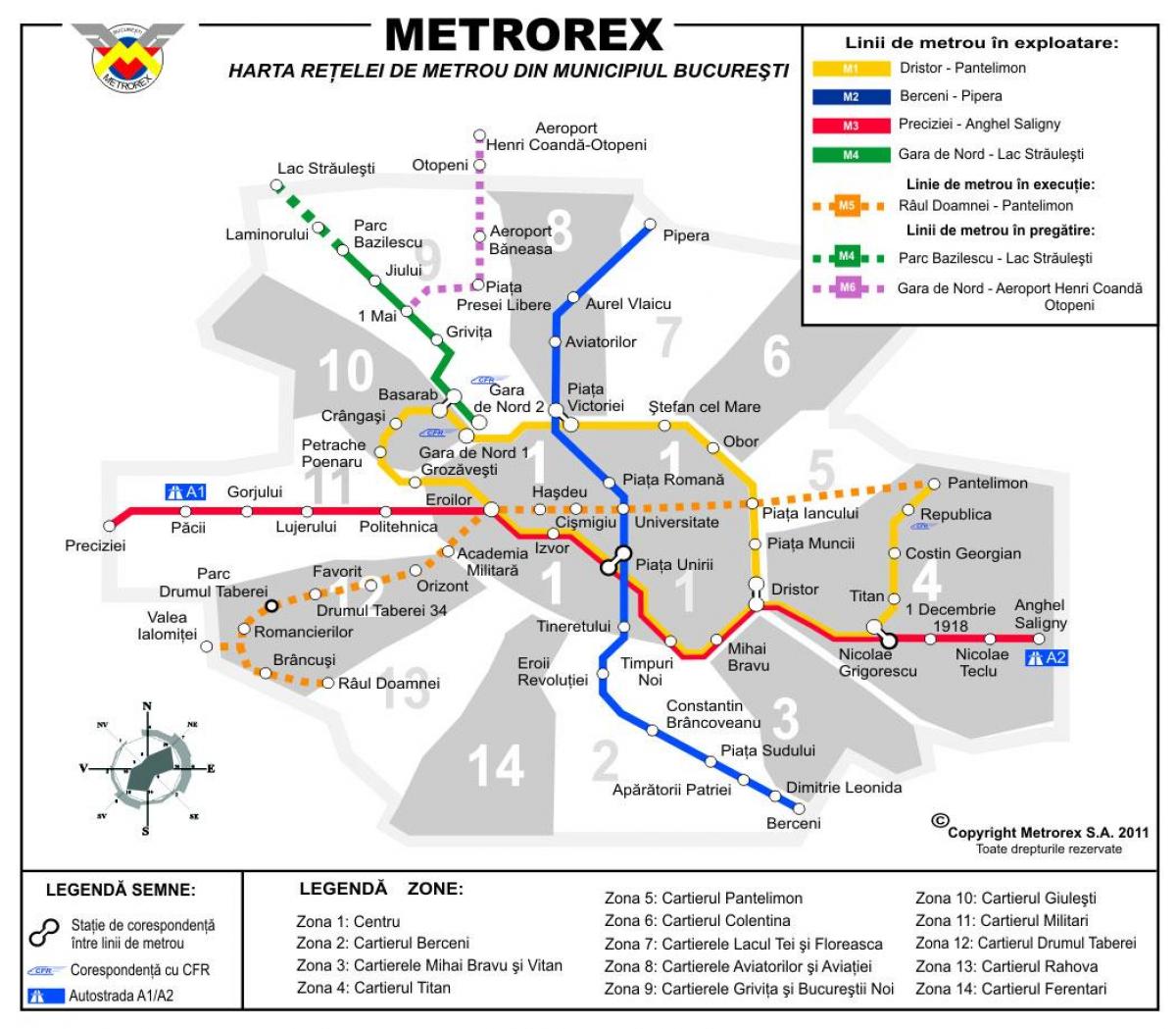 નકશો metrorex 
